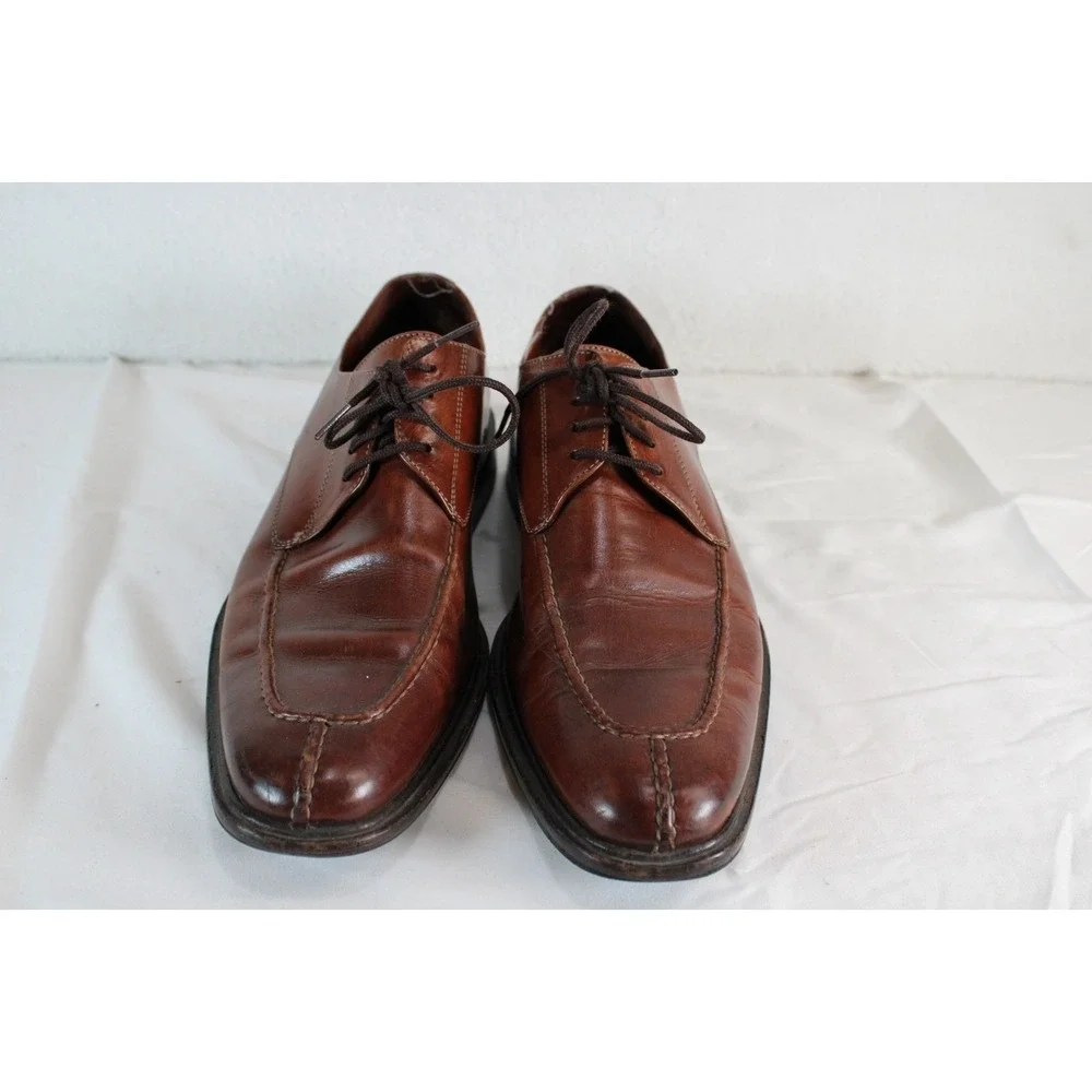 Cole Haan Mens Brown Leather Moc‎ Toe Derby Shoes N Air 9 M 762785